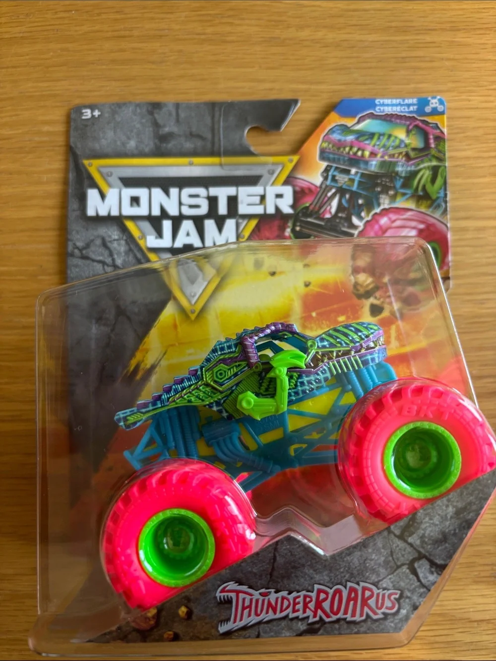 ThunderRoarus & Wrecking Crew 2-Pack Kids Toy Trucks - Pink, Green, Red, Black